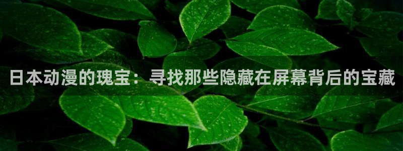 acg动漫天堂：日本动漫的瑰宝：寻找那些隐藏在屏幕背后的宝藏