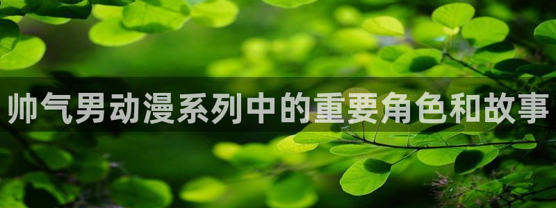 18禁动漫天堂：帅气男动漫系列中的重要角色和故事